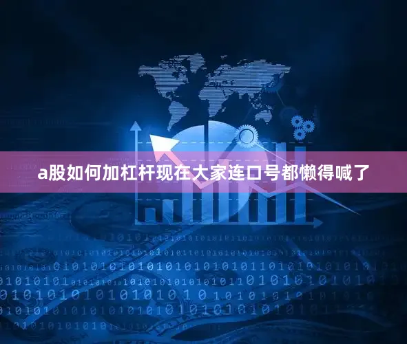a股如何加杠杆现在大家连口号都懒得喊了
