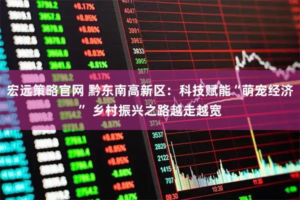 宏远策略官网 黔东南高新区：科技赋能“萌宠经济” 乡村振兴之路越走越宽